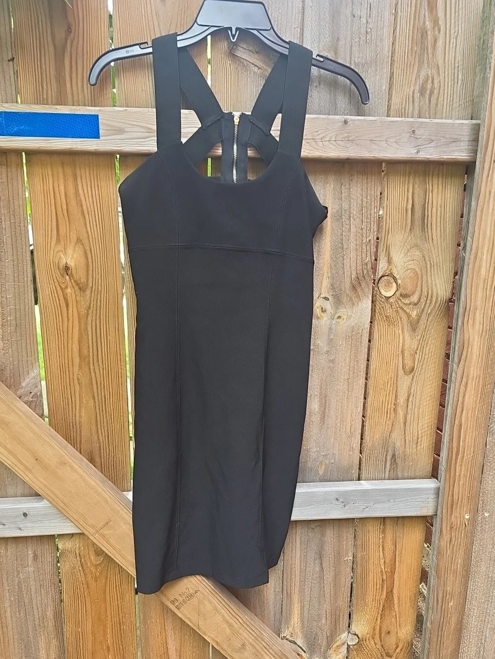 Aqua Black Strappy Midi Dress